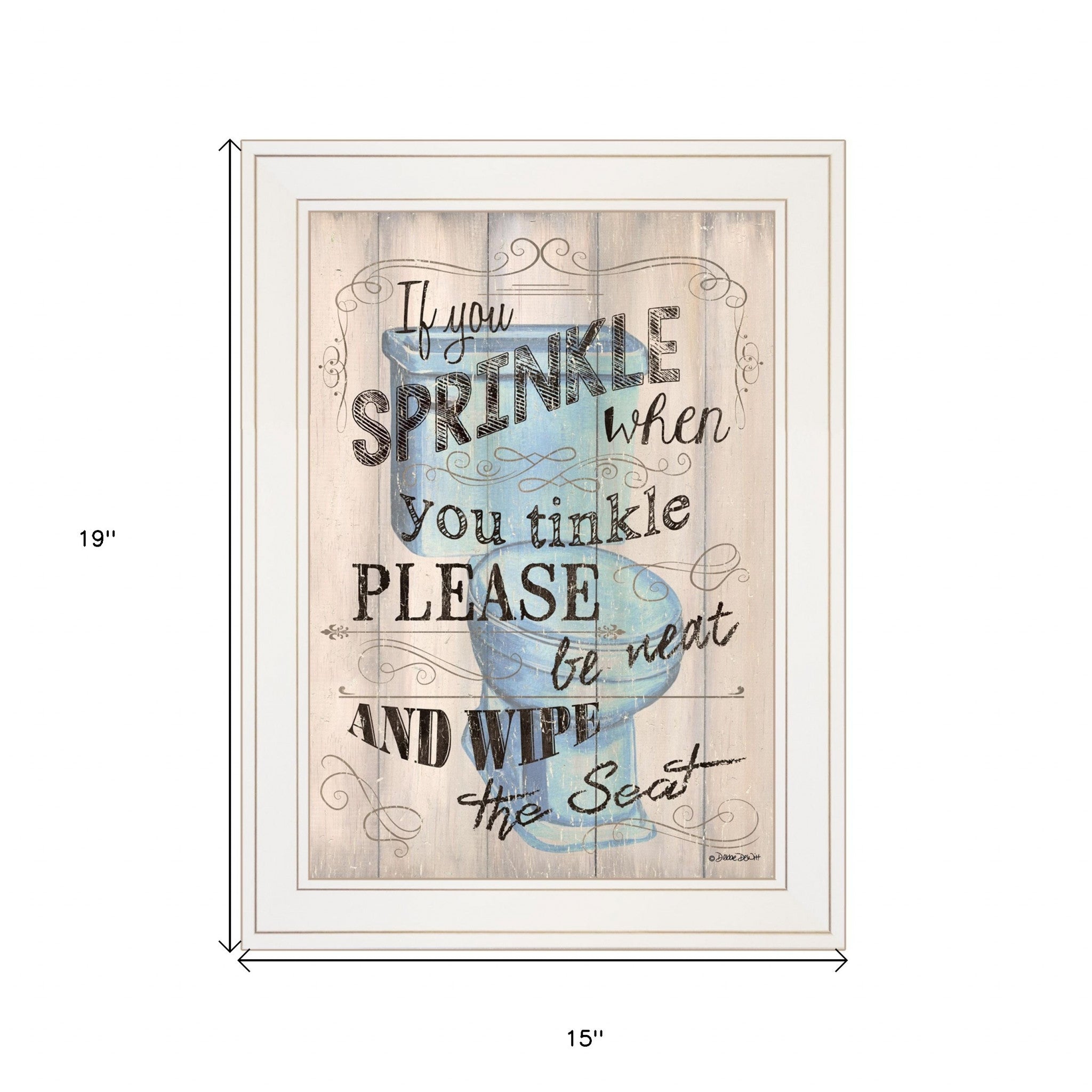 Bathroom Humor 5 White Framed Print Bathroom Wall Art