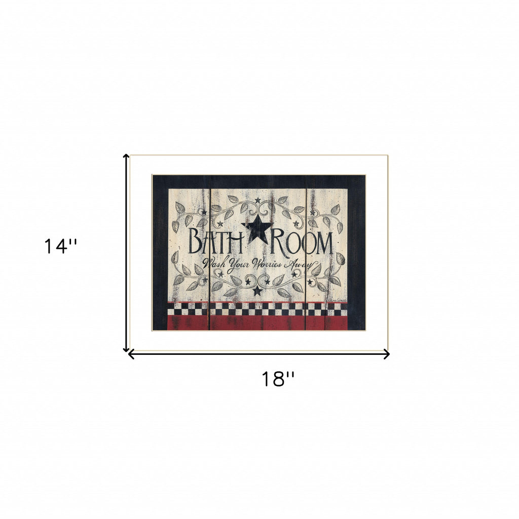 Bathroom 7 White Framed Print Bathroom Wall Art