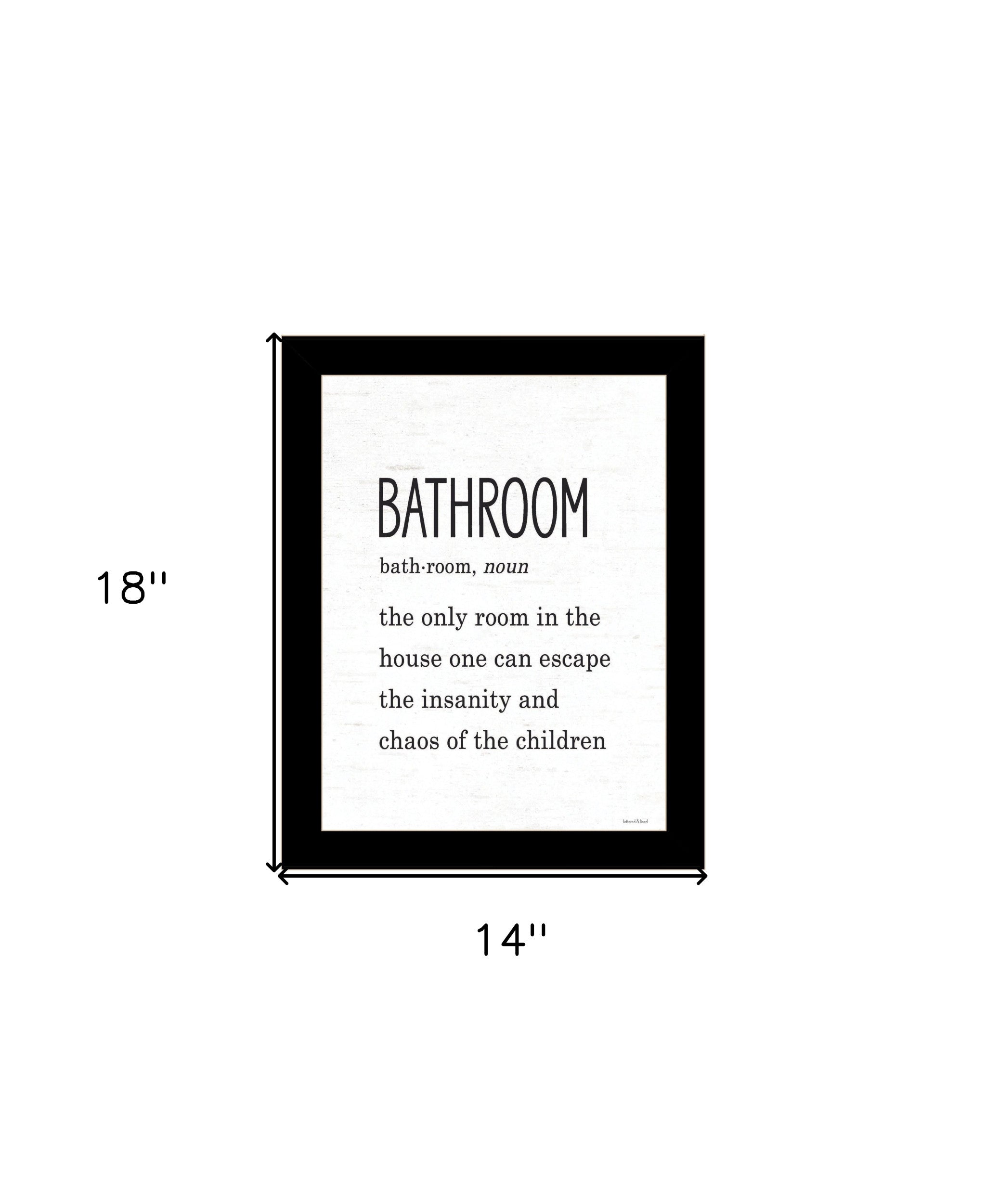 Bathroom Escape Black Framed Print Bathroom Wall Art