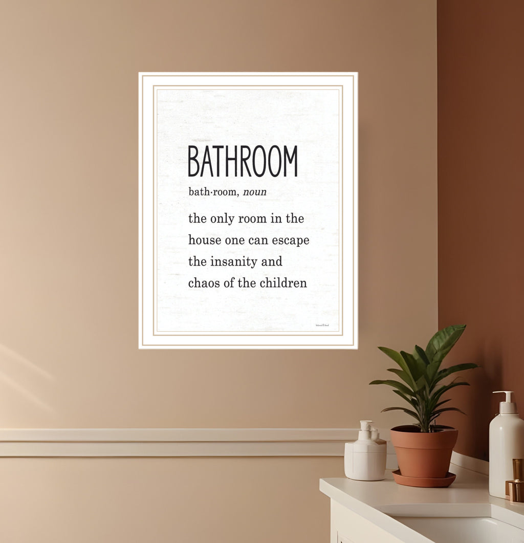 Bathroom Escape White Framed Print Bathroom Wall Art