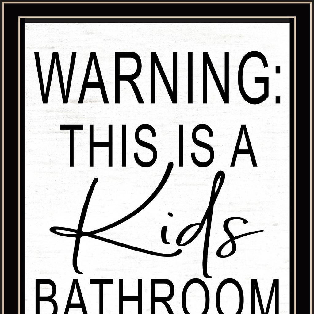 Kids Bathroom Black Framed Print Bathroom Wall Art