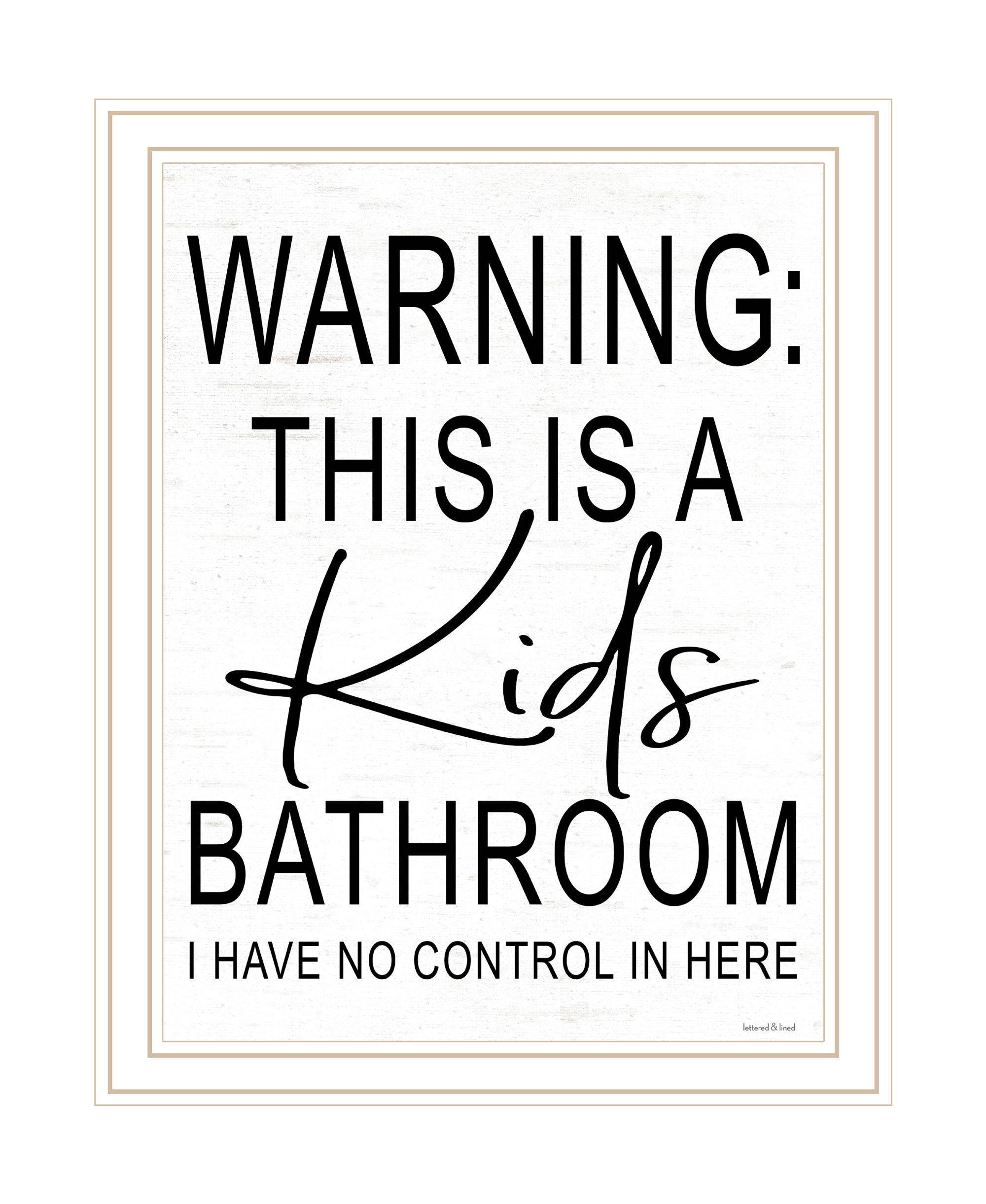 Kids Bathroom White Framed Print Bathroom Wall Art