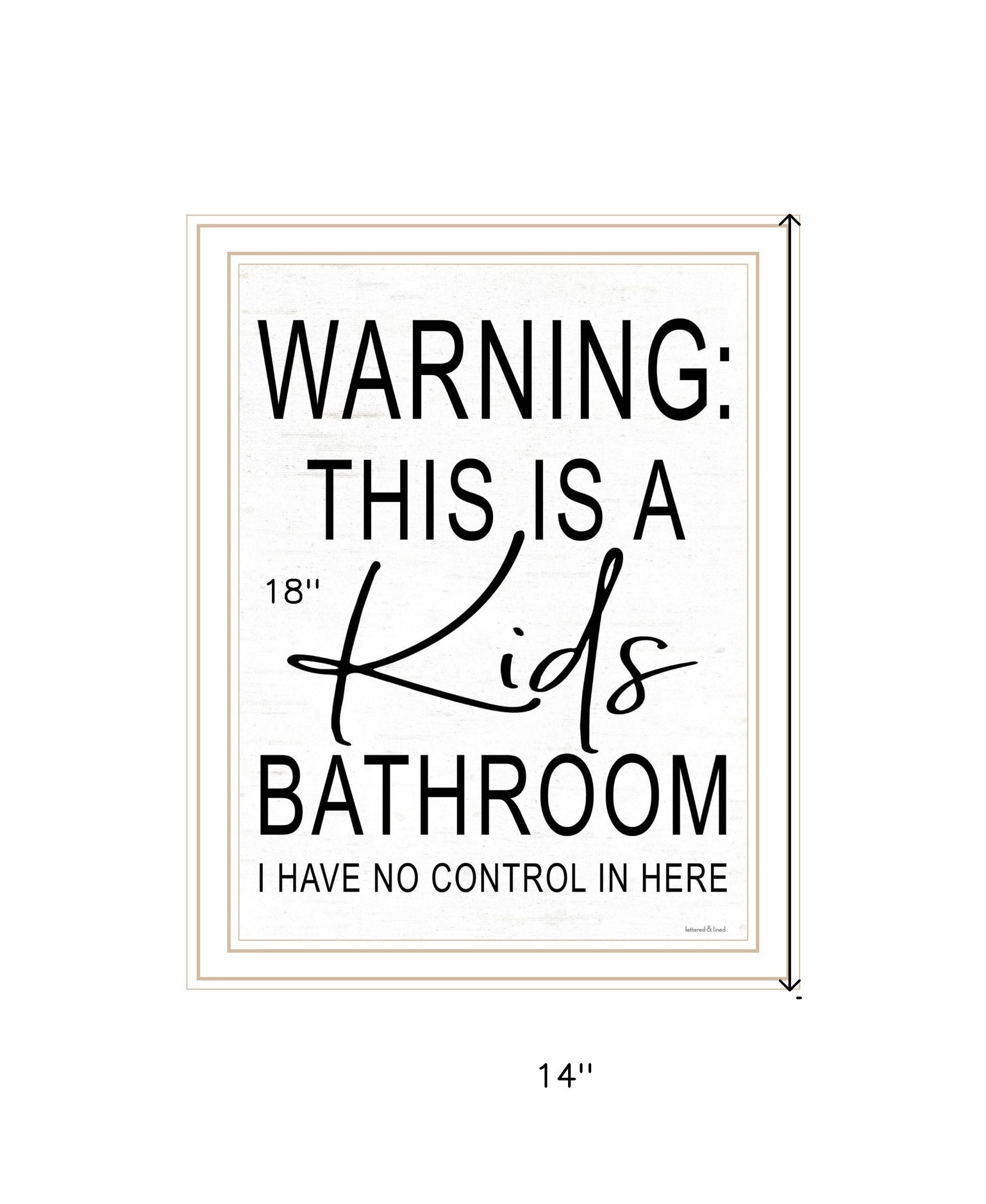 Kids Bathroom White Framed Print Bathroom Wall Art