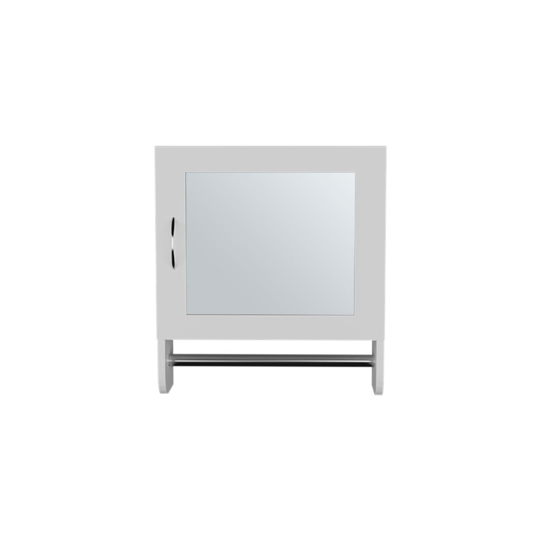 18" White Wood, Metal Floating Bathroom Vanity And Medicine Cabinet With Mirror