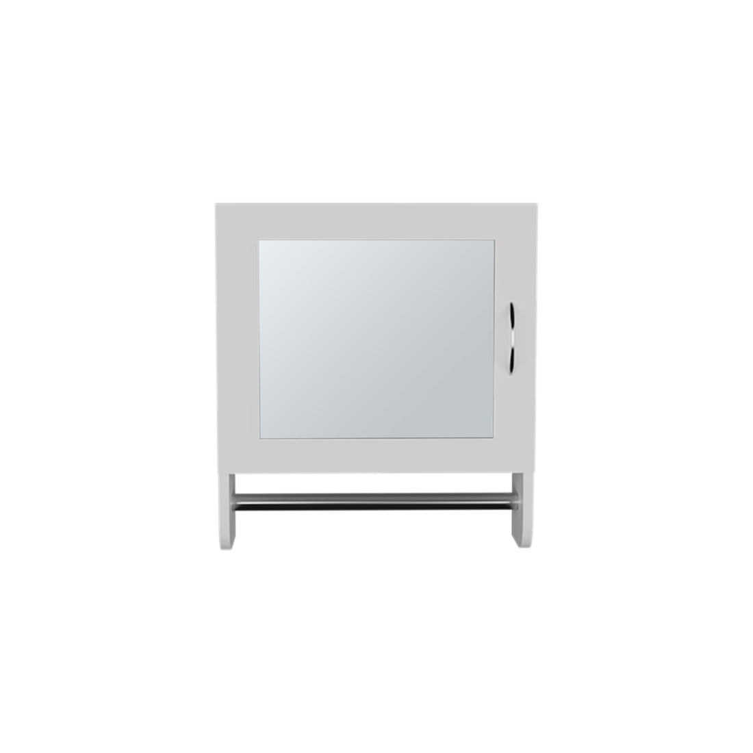 18" White Wood, Metal Floating Bathroom Vanity And Medicine Cabinet With Mirror