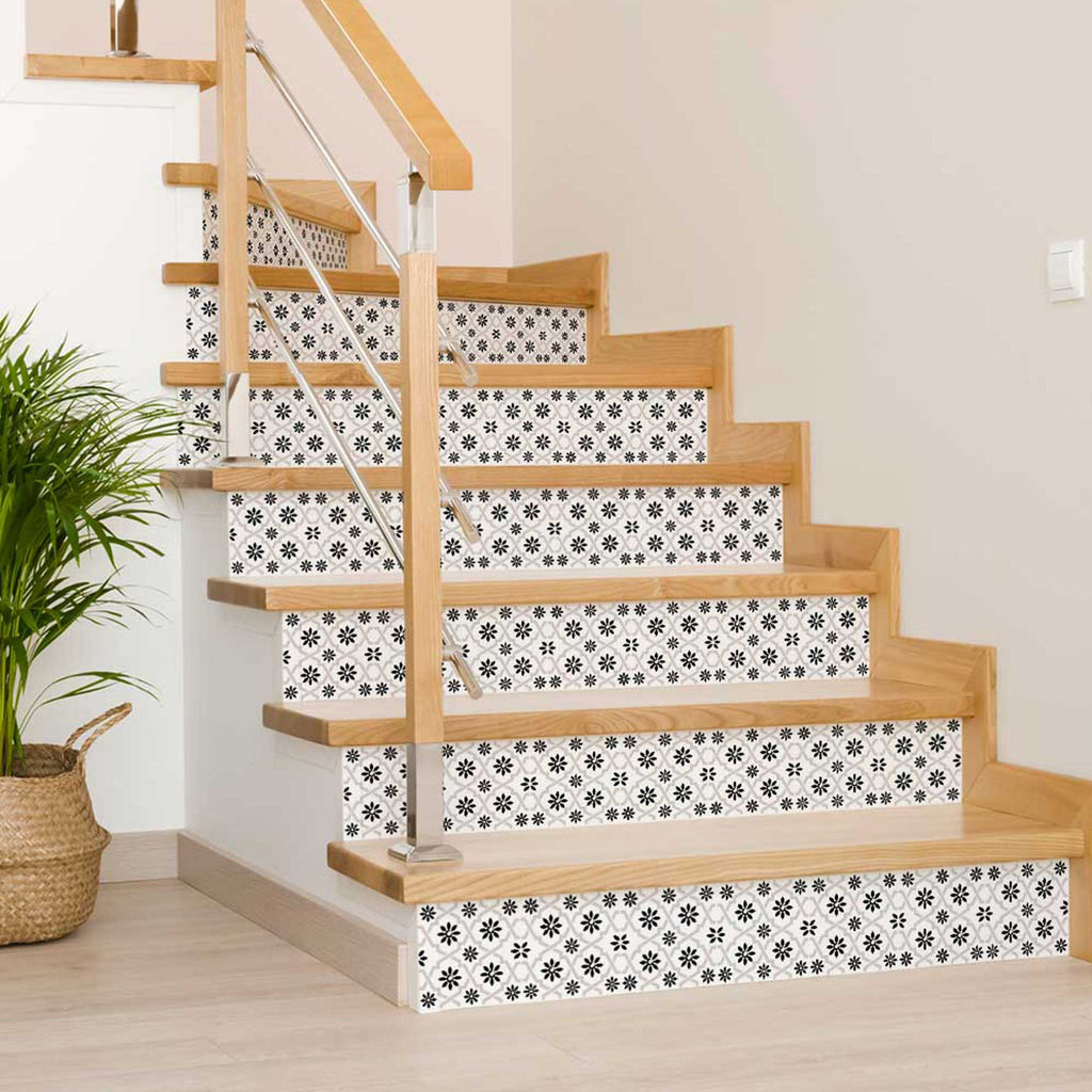 Bathroom Modern tile stickers Black and White pattern Model - B23