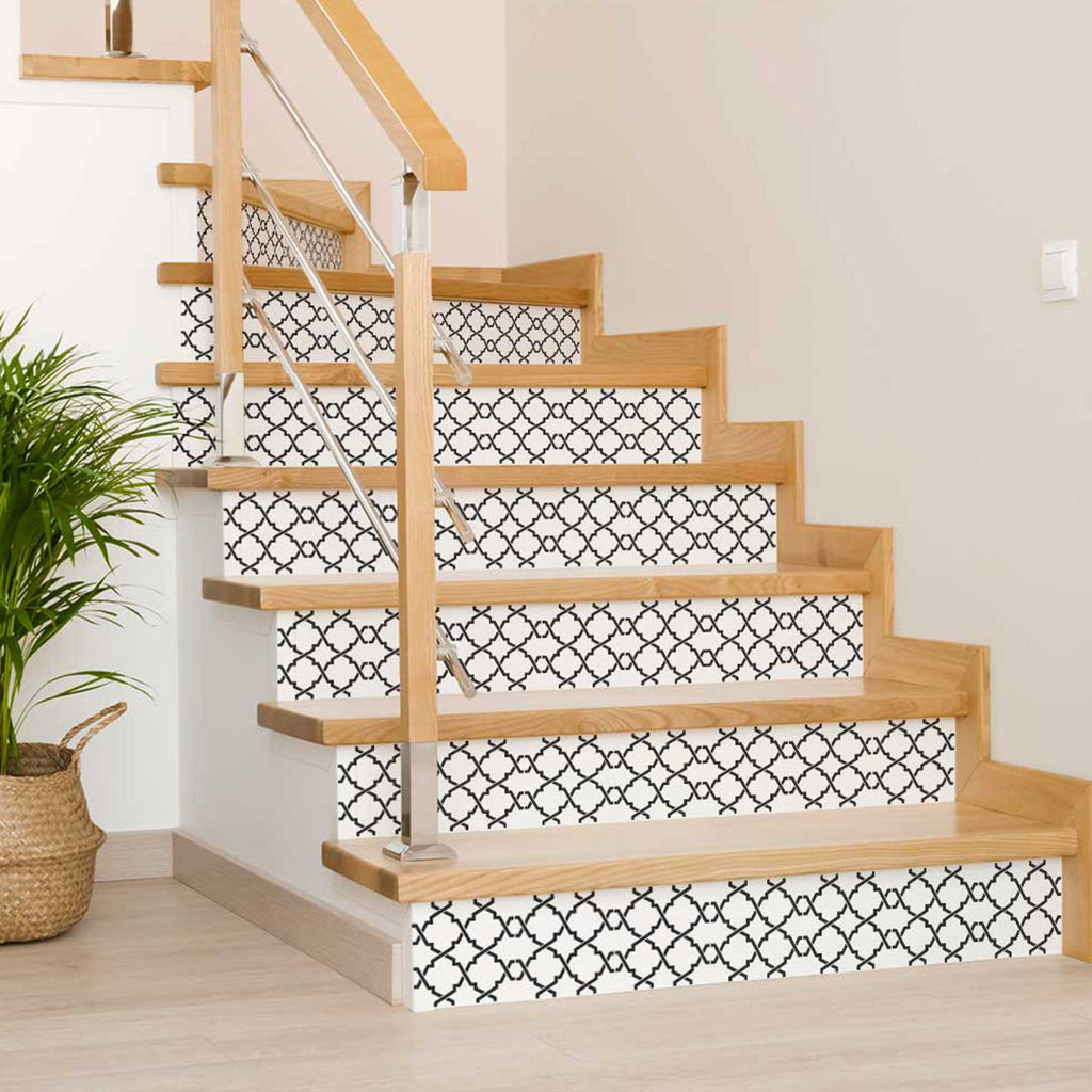 Bathroom Backsplash Black and White Peel and Stick Tile Stickers Model - b24