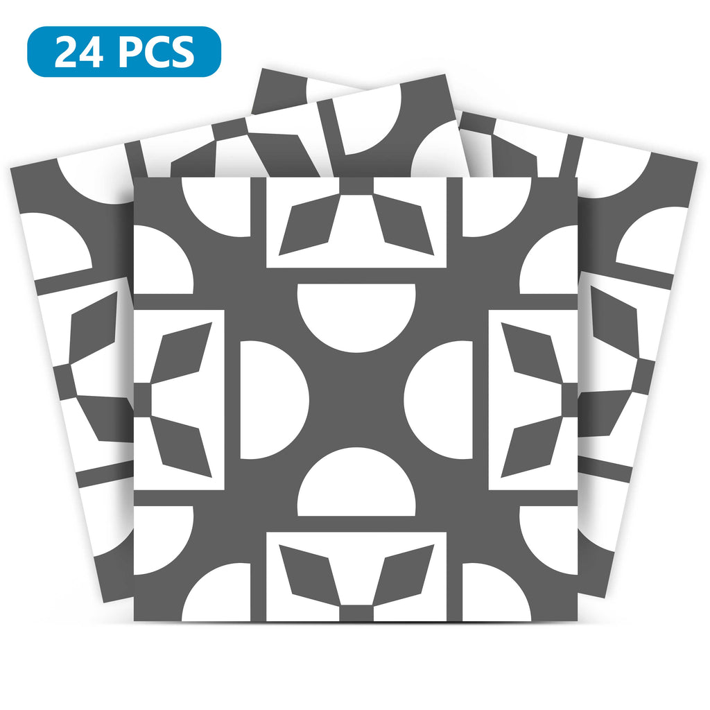 Gray and White bathroom wall backsplash home décor Tile Stickers Model - B46