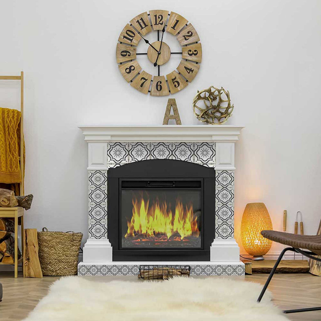 Dark Gray pattern Peel and Stick Tile Stickers for bathroom tiles Model - B507