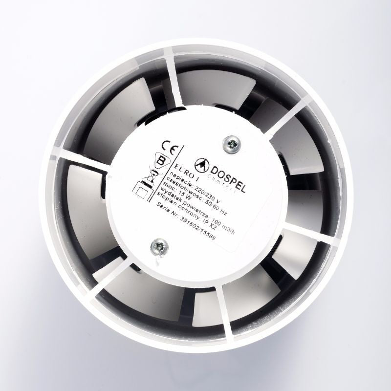 Euro Axial Bathroom Extraction Fan, 100mm
