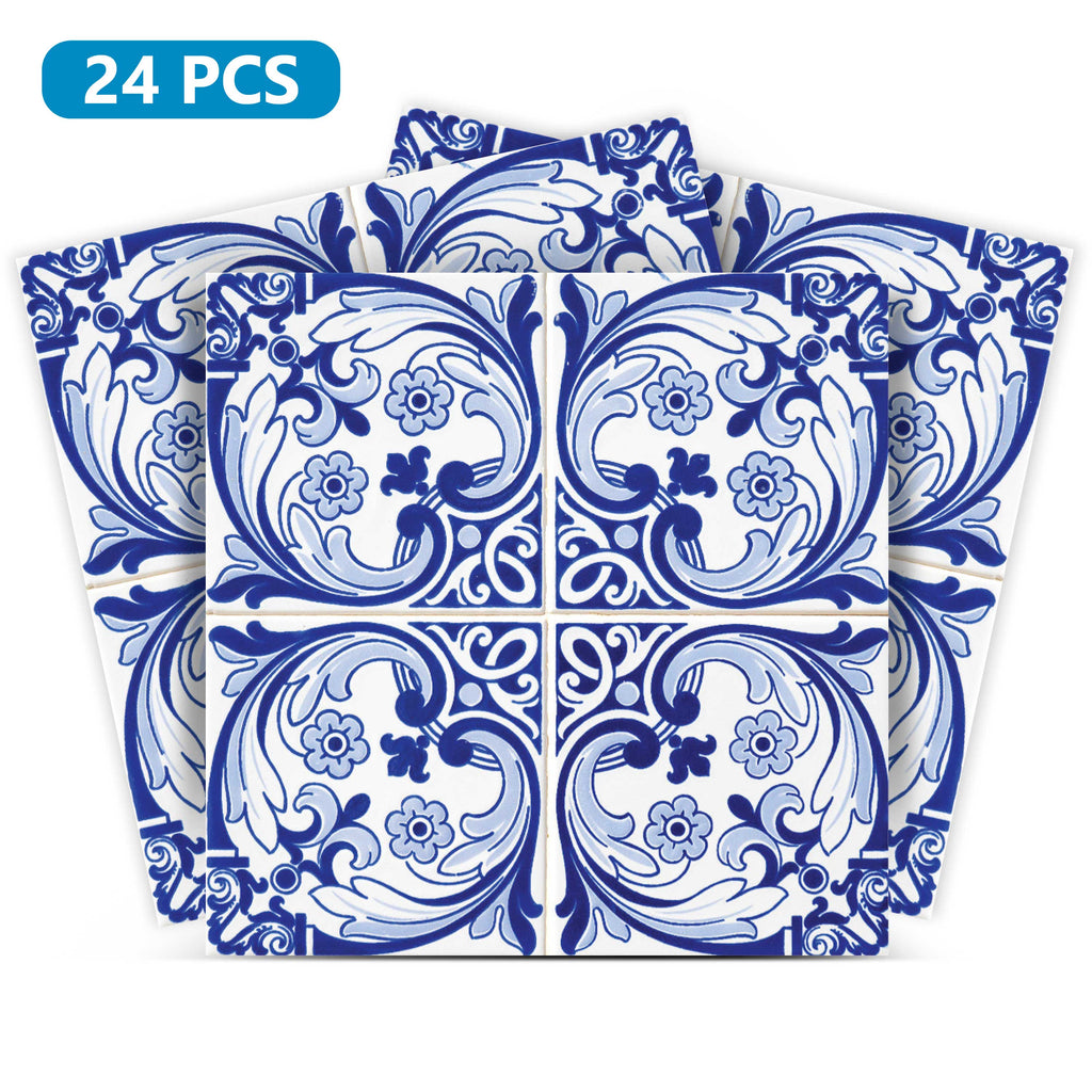 Blue and White beautiful backsplash Spanish for bathroom design Tiles Model - H13