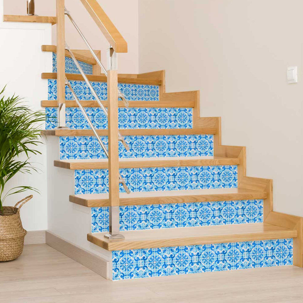 Light Blue Easy-to-Install Peel and stick Tile stickers bathroom renovation Model - H23