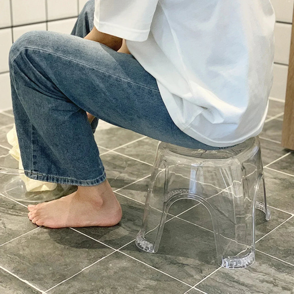 Bathroom Transparent Acrylic Non-slip Stool