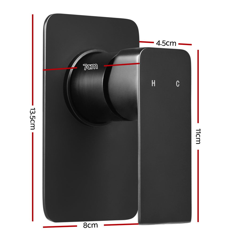 NNEDSZ Bathroom Mixer Tap Faucet Rain Shower head Set Hot And Cold Diverter DIY Black