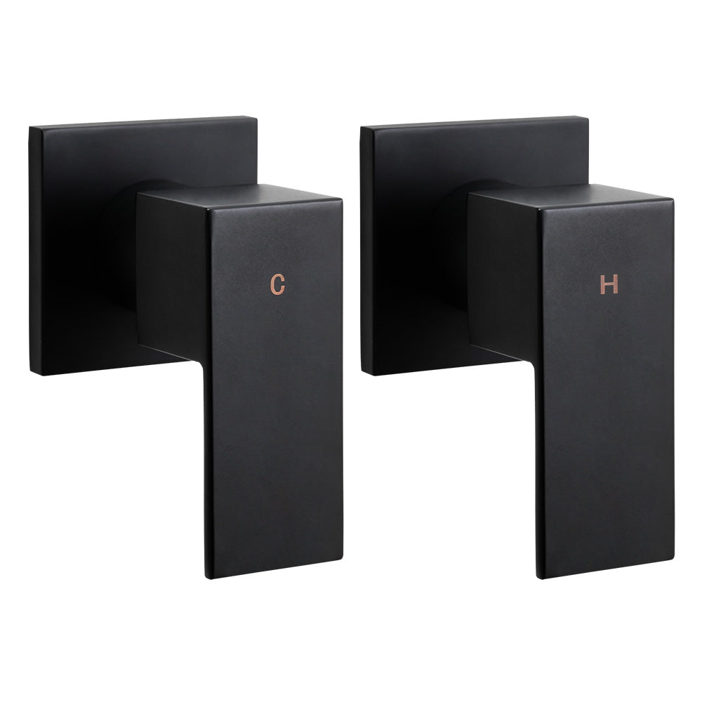 NNEDSZ Bathroom Taps Faucet Rain Shower Head Set Hot And Cold Diverter DIY Black