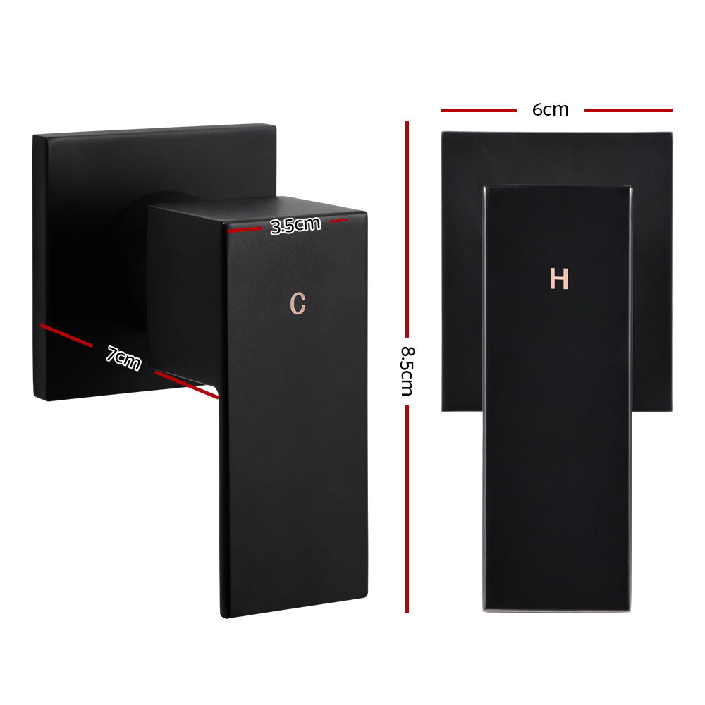 NNEDSZ Bathroom Taps Faucet Rain Shower Head Set Hot And Cold Diverter DIY Black