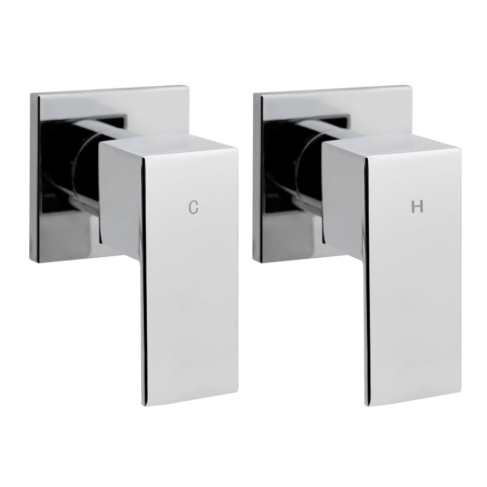 NNEDSZ Bathroom Taps Faucet Rain Shower Head Set Hot And Cold Diverter DIY Chrome