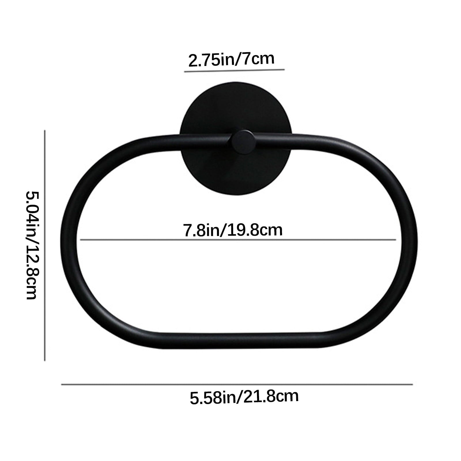NNEDSZ Bathroom Towel Ring Bathroom Towel Rack Adhesive Hand Towels Holder Towel Hanger Black