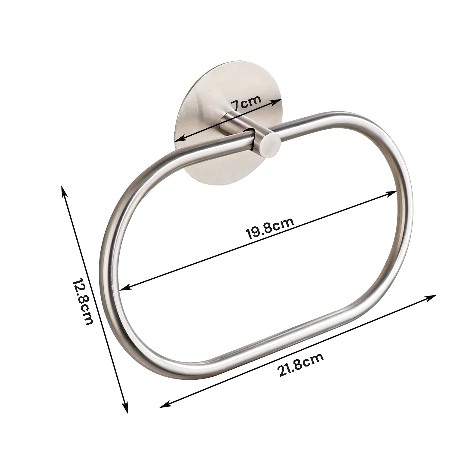 NNEDSZ Bathroom Towel Ring Bathroom Towel Rack Adhesive Hand Towels Holder Towel Hanger Silver