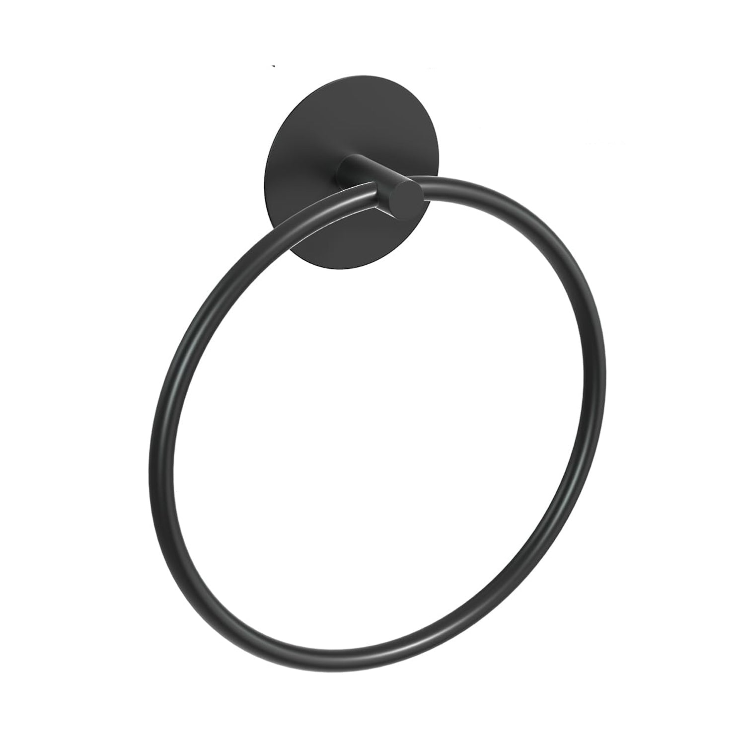 NNEDSZ Bathroom Towel Ring Bathroom Towel Rack Adhesive Hand Towels Holder Towel Hanger Round Black