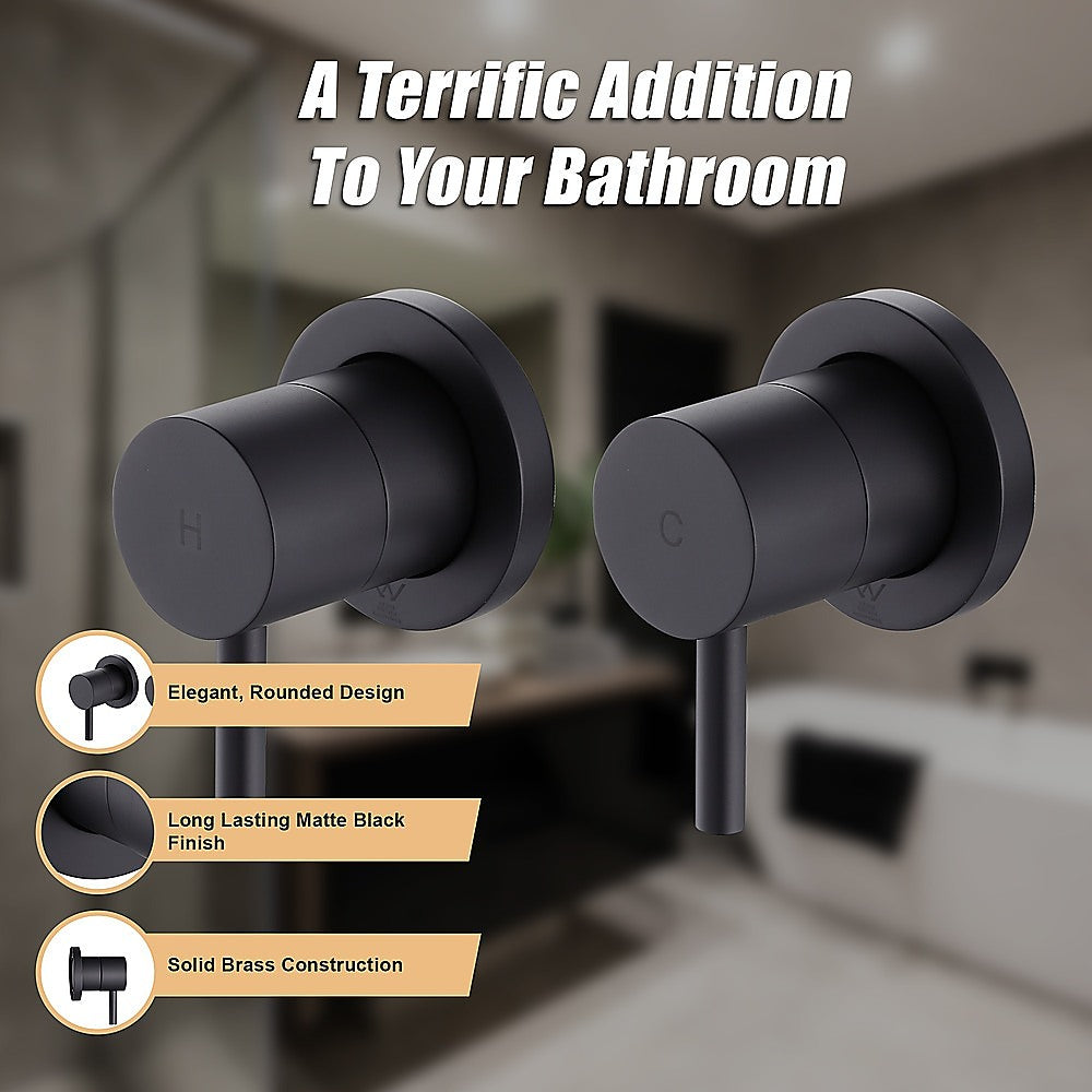 NNEDSZ Bathroom Shower Bath Hot and Cold Mixer WATERMARK Certified in Black