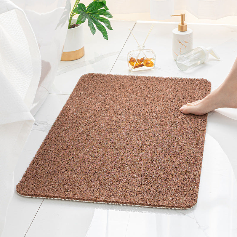 NNEDSZ Brown Non-Slip Loofah-Style Bathroom Mat - Quick-Dry and Soft 40*60cm