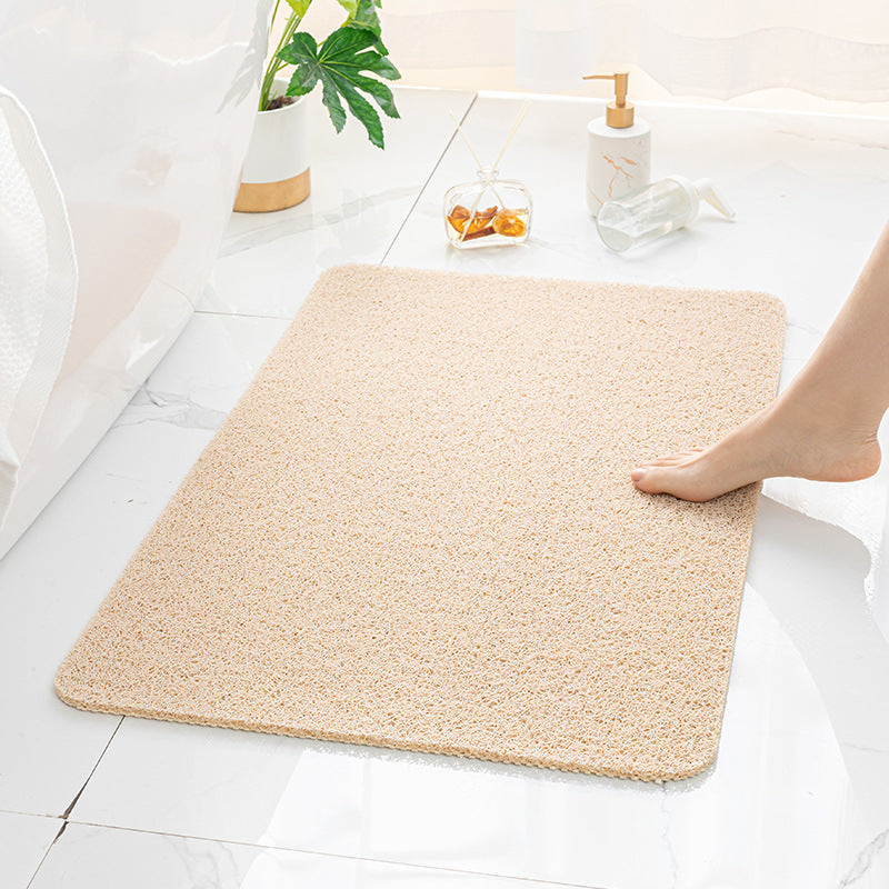 NNEDSZ Beige Non-Slip Loofah-Style Bathroom Mat - Quick-Dry and Soft 40*80cm