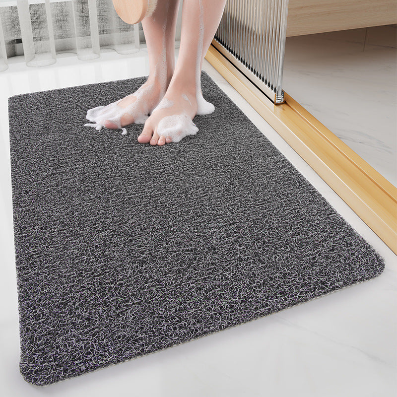 NNEDSZ Black Non-Slip Loofah-Style Bathroom Mat - Quick-Dry and Soft 40*80cm
