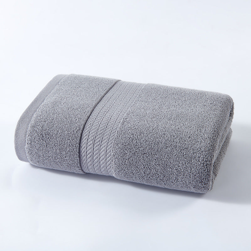 NNEDSZ Grey Premium Thick Cotton Bath Towel for Adults - Soft and Absorbent Bathroom Towel