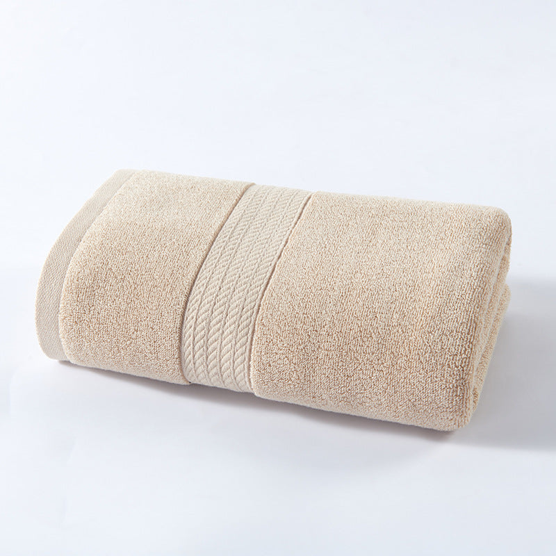 NNEDSZ Light Brown Premium Thick Cotton Bath Towel for Adults - Soft and Absorbent Bathroom Towel
