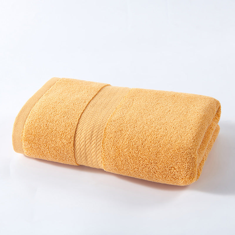 NNEDSZ Orange Premium Thick Cotton Bath Towel for Adults - Soft and Absorbent Bathroom Towel