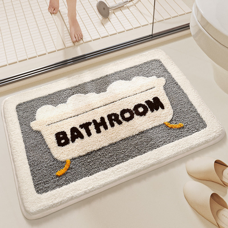 NNEDSZ Bathroom Bath Mat - Super Absorbent, Non-Slip Bathroom Floor Mat - 50x80cm