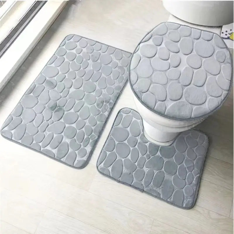3pcs Ultra Soft Bathroom Rugs Bliss