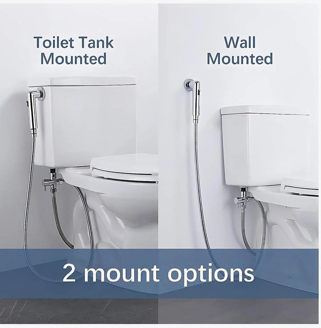 Fossa Magnetic Health Faucet/Bidet Sprayer for Toilet and Bathroom with 1 Mtr Hose Pipe and Magnet Holder (Silver)