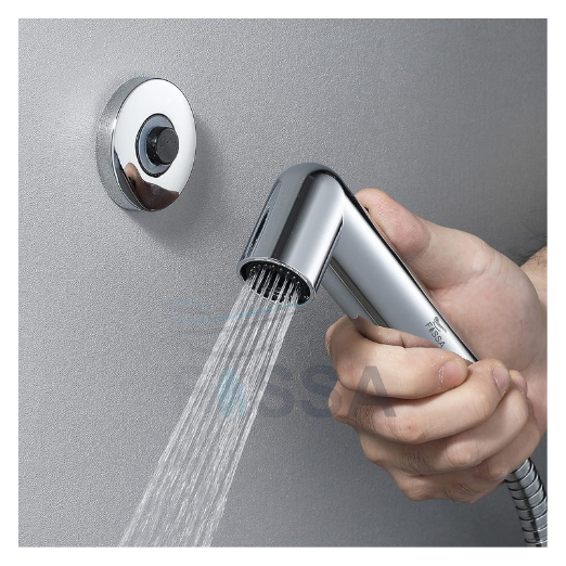 Fossa Magnetic Health Faucet/Bidet Sprayer for Toilet and Bathroom with 1 Mtr Hose Pipe and Magnet Holder (Silver)