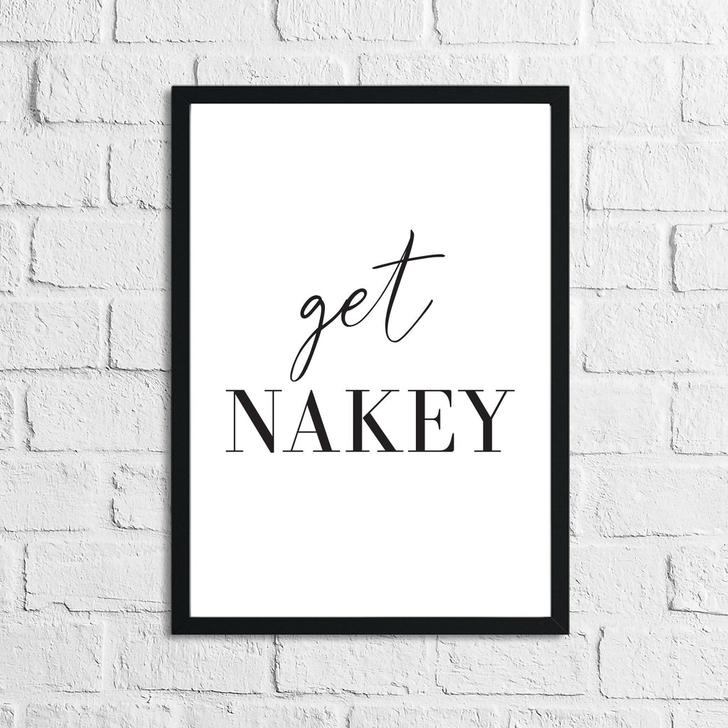 Get Nakey Bathroom Wall Decor Print