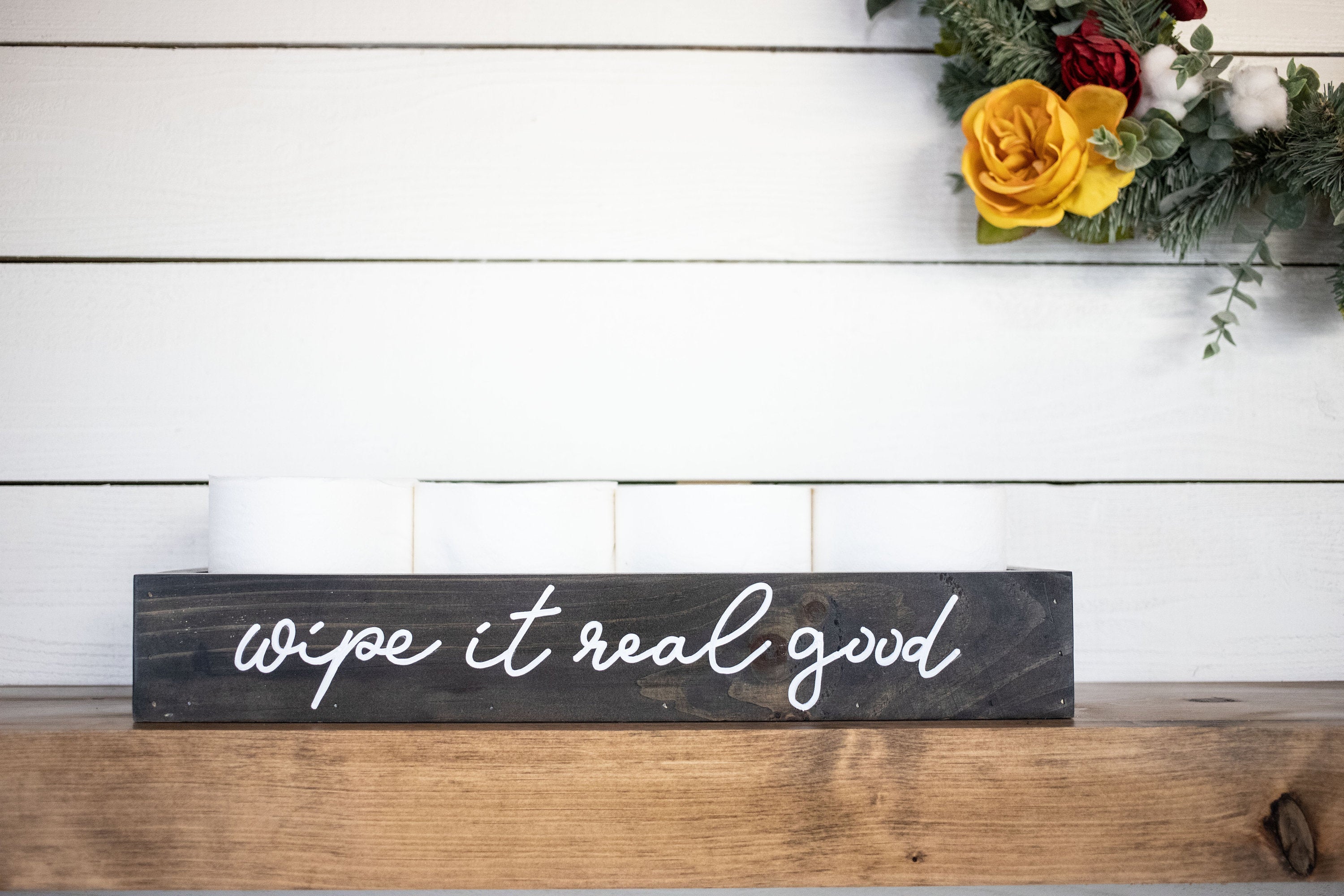 Bathroom Storage Wood Box