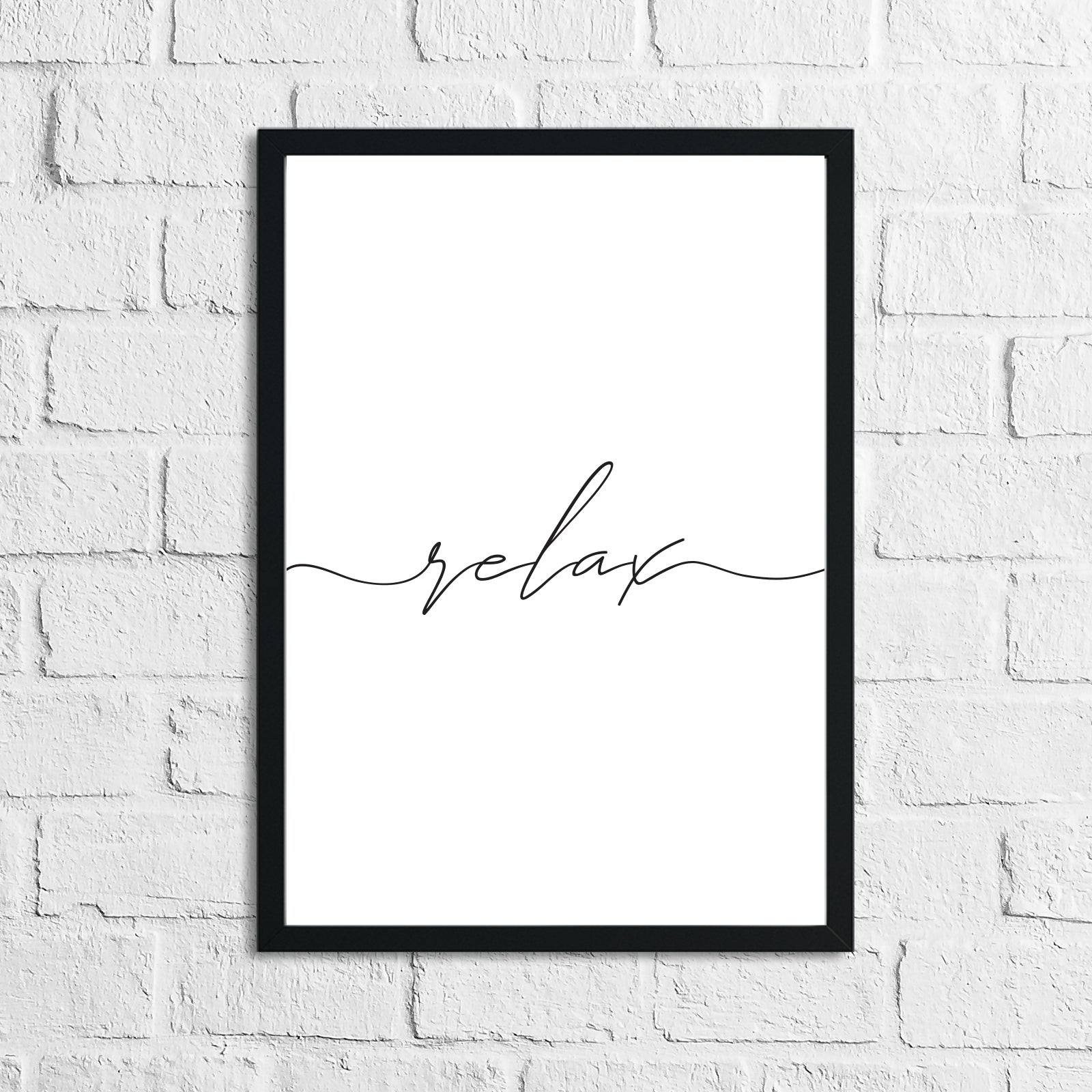 Line Relax Bathroom Wall Simple Decor Print