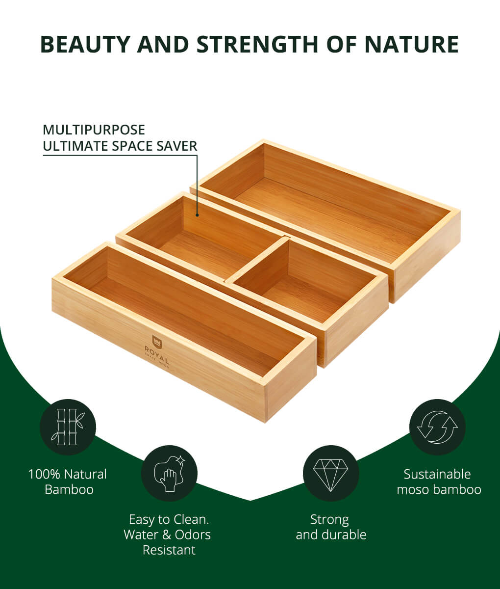 Bathroom Drawer Organizer 3 Boxes