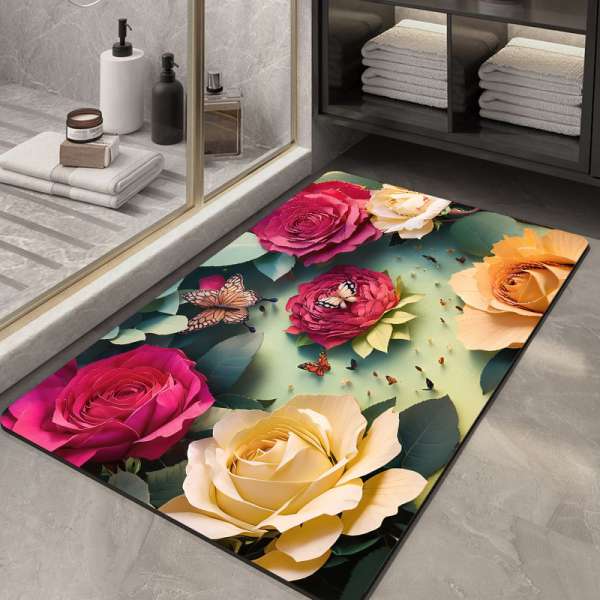 Soft Diatom Ooze Floor Bathroom Absorbent Bathroom Step Mat Quick-drying Non-slip Toilet Door Mat - Image 9