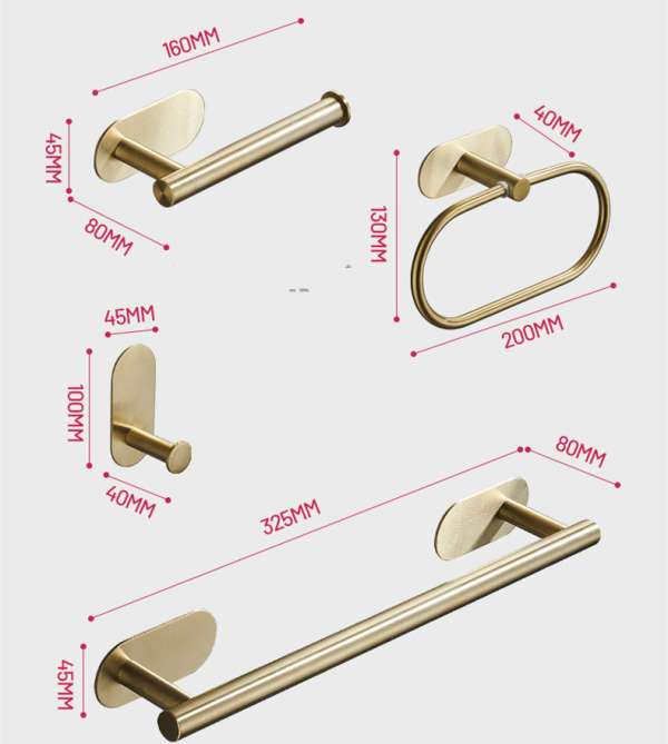 Single Bar Towel Rack Bathroom Hook Bathroom Pendant - Image 7