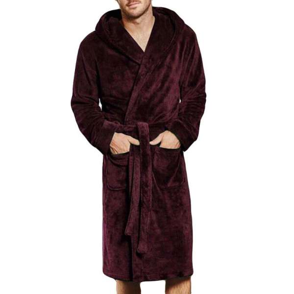 Mens & Ladies Nylon Hooded Bathrobe - Image 6