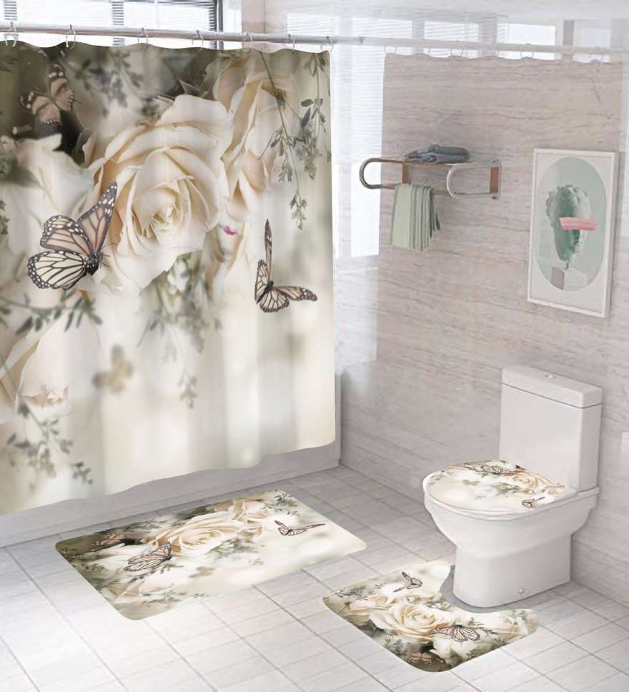 Digital Printing Waterproof Polyester Bathroom