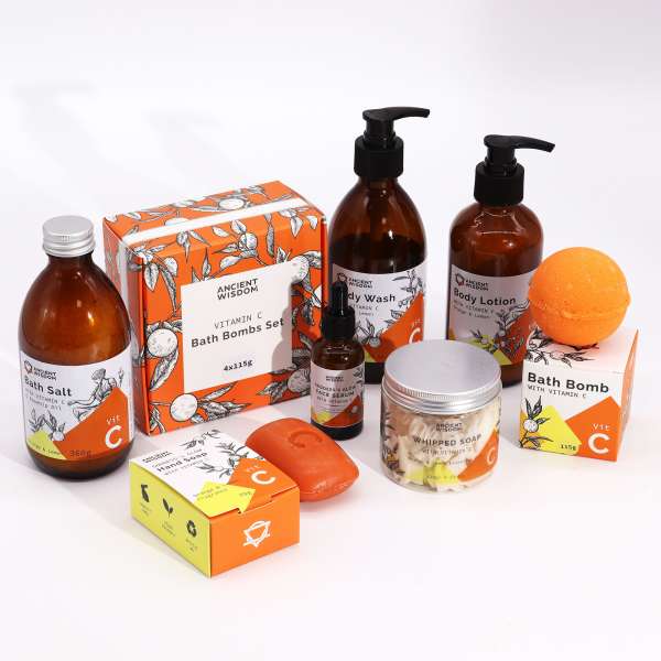 Vitc-02 Set of 4 Vitamin C Bath Bombs – Aromatherapy Quartet - Image 3