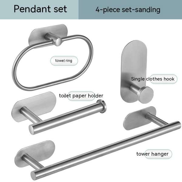 Single Bar Towel Rack Bathroom Hook Bathroom Pendant - Image 9