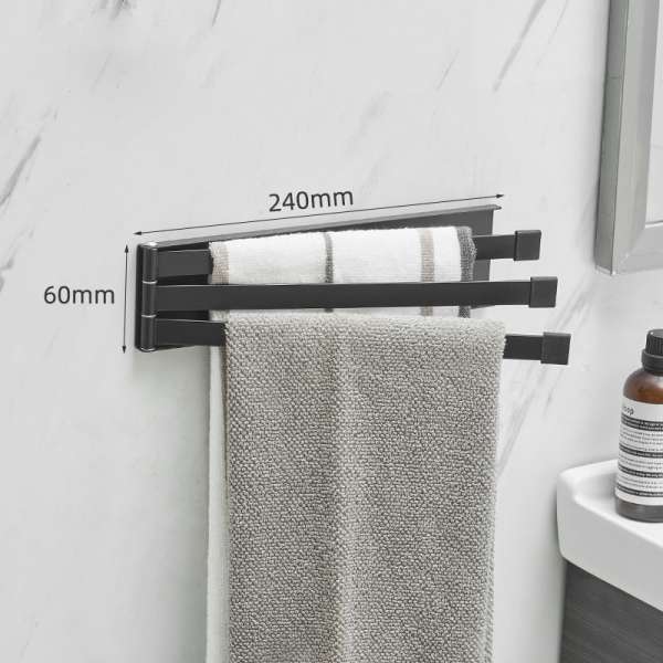 Nordic Bathroom Non-perforated Towel Rack Bathroom - Image 5
