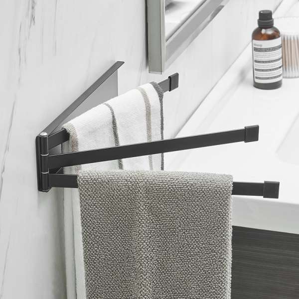 Nordic Bathroom Non-perforated Towel Rack Bathroom - Image 4