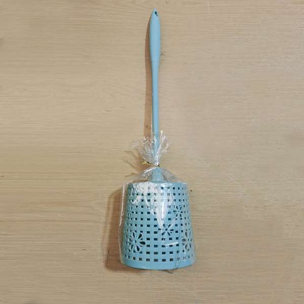 44 cm Plastic Bathroom Toilet Brush with Stand - Random Colour - Image 3