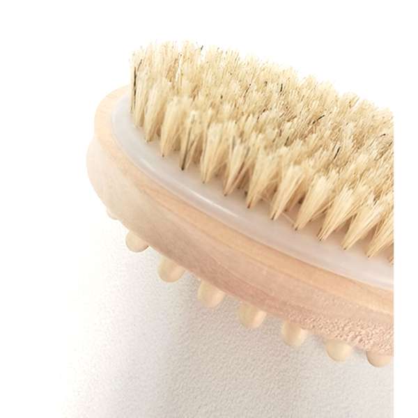 Long Handle Wood Double Sided Bath Brush Body Shower Bristle Massage 40cm - Image 5