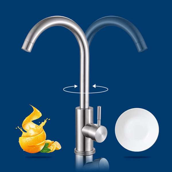 360 degree Swivel Spout Single Lever Tap Kitchen Sink Mixer Taps - Image 10